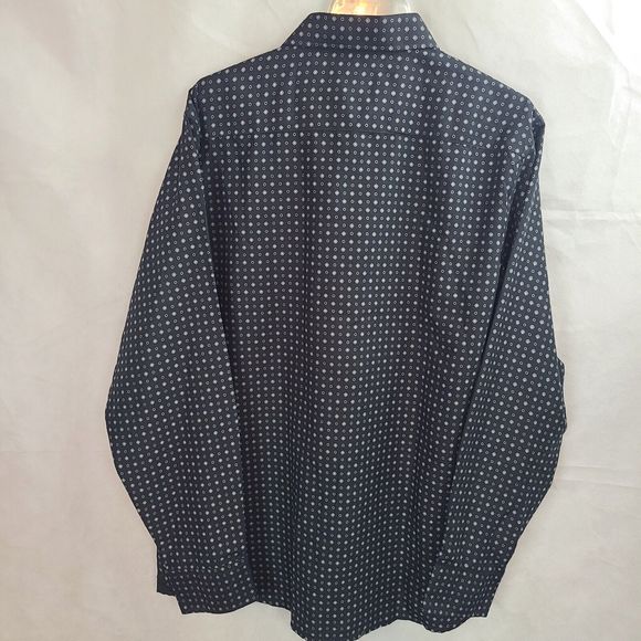 New Silver Stone Men's (XXL) Black Modern Fit Button Up Long Sleeve Shirt - Picture 5 of 12